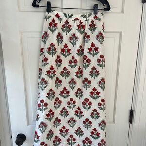 NWT Rhode floral midi skirt